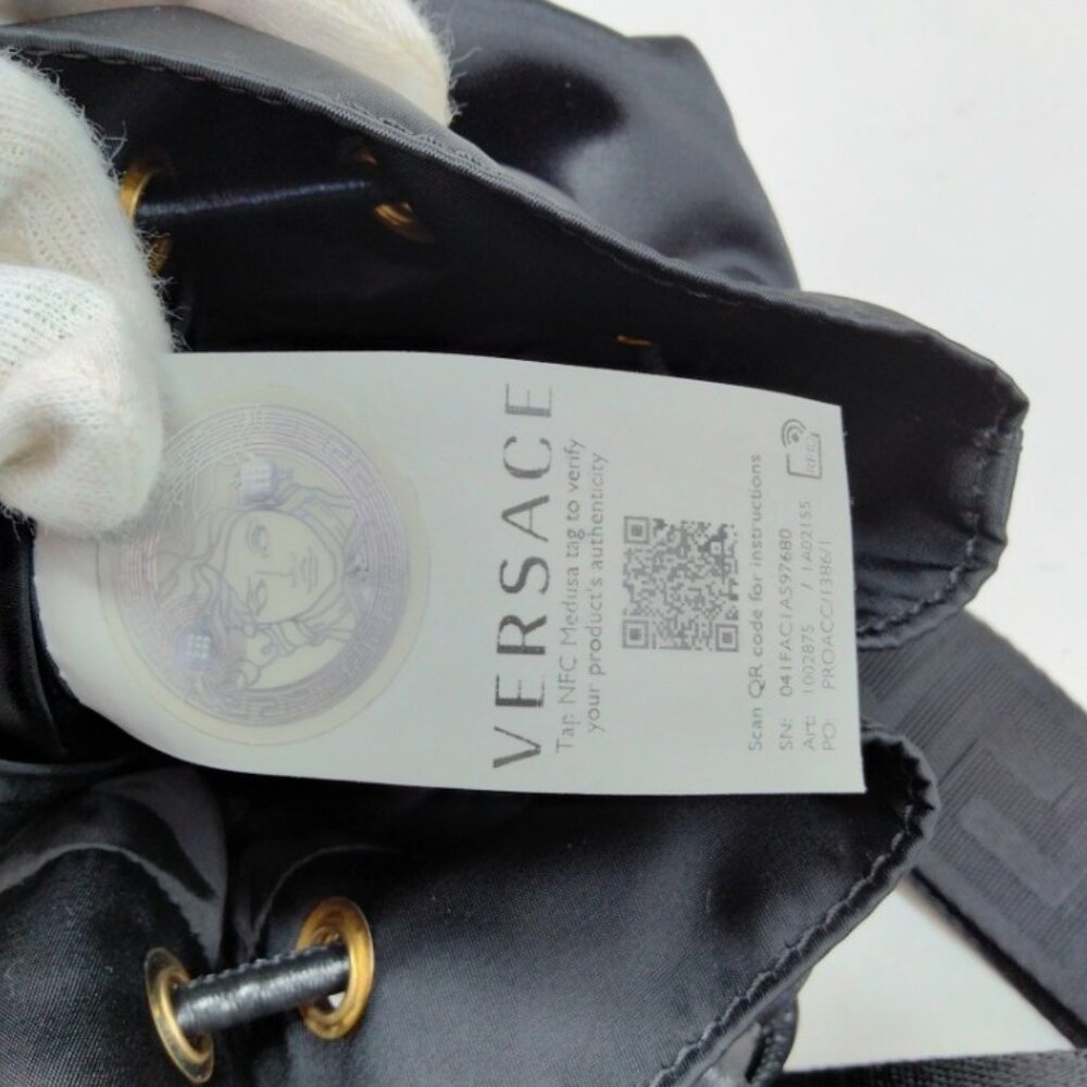 VERSACE Small Medusa Nylon Bucket Bag - Picture 13 of 13